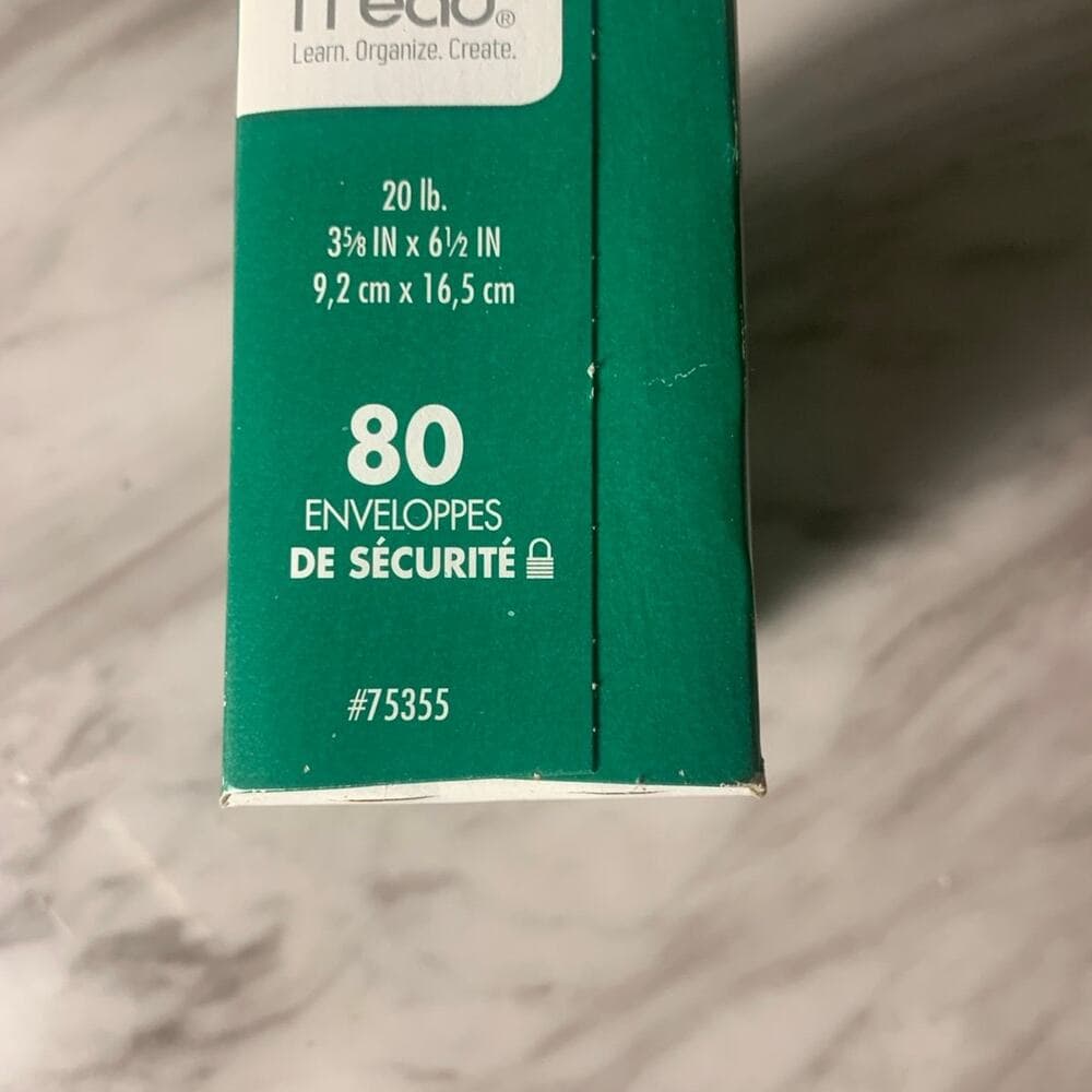 MEAD NO.8 6 3/4 SECURITY ENVELOPES 3 5/8 x 6 1/2