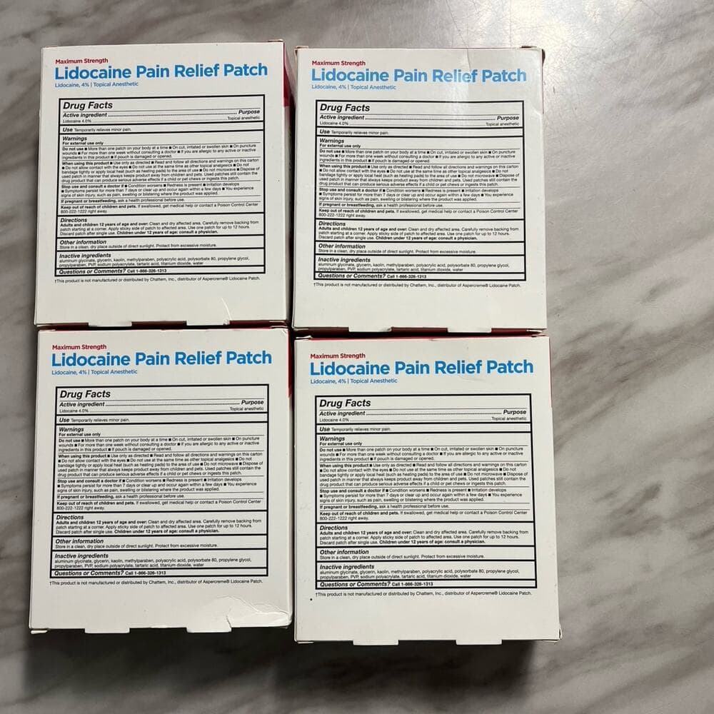4 Leader Maximum Strength Lidocaine Pain Relief Patches (20 ct)