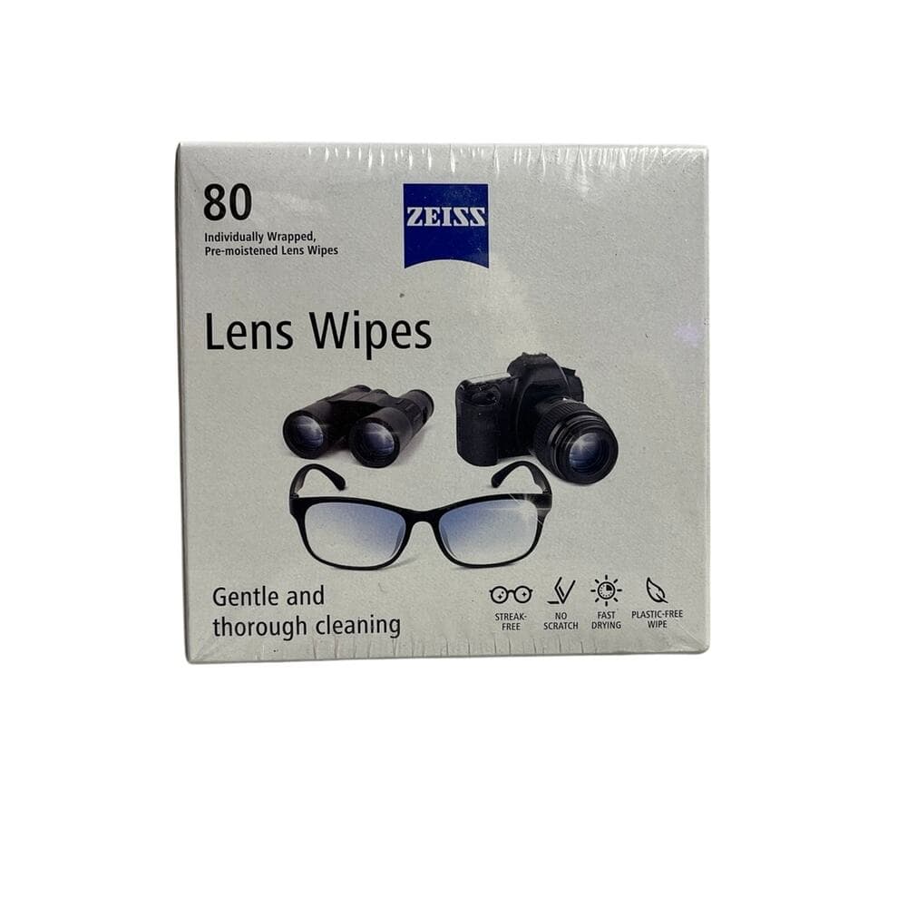 ZEISS Pre-Moistened Lens Cleaning Wipes, 80 Count