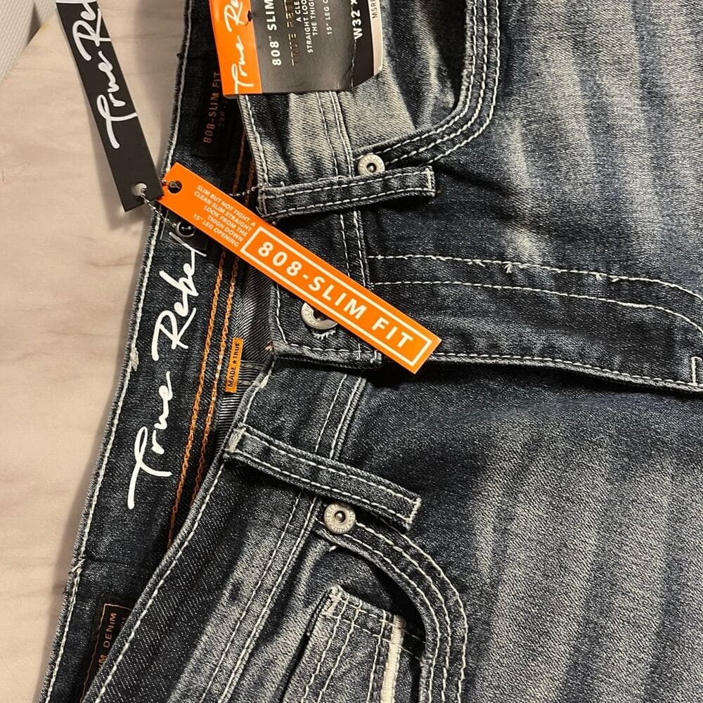 True Rebel Slim Jeans Size W32 X L32 Men’s