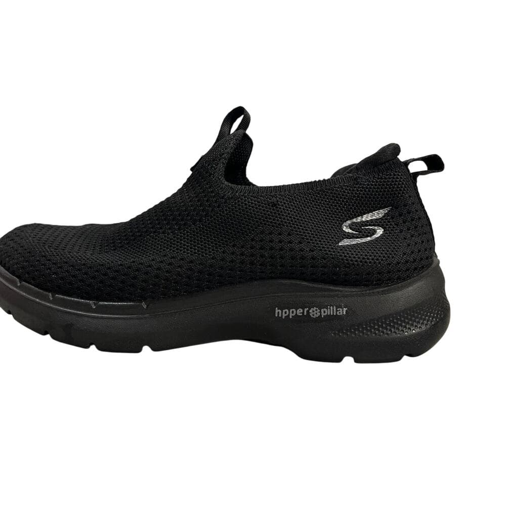 Skechers Womens Go Walk 6 Hyper Pillars Black Sparkle Sz 5.5 Slip On Lightweight
