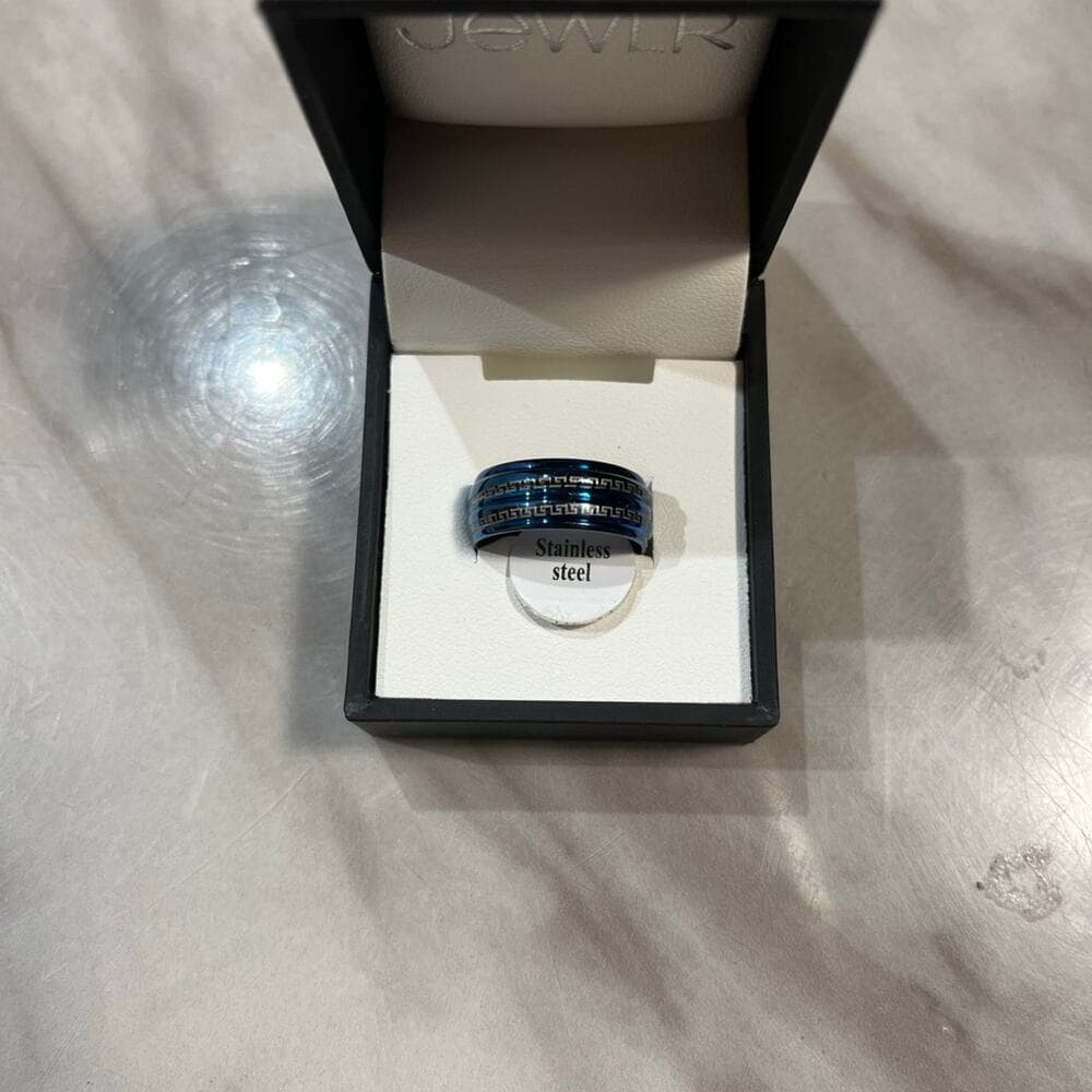 Stainless steel Blue Ring Size 17