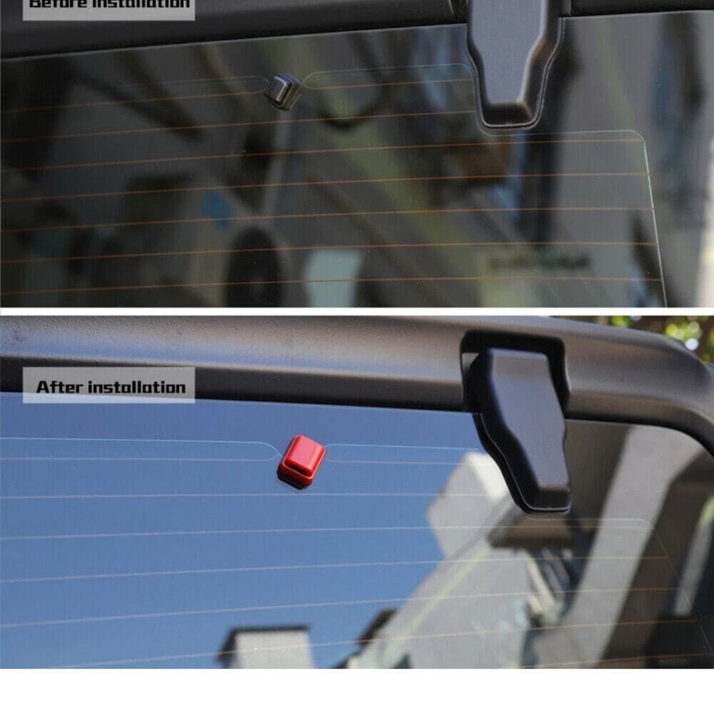 Exterior Rear Windshield Wiper Nozzle Trim Cover For Jeep Wrangler JL 2018+ Red