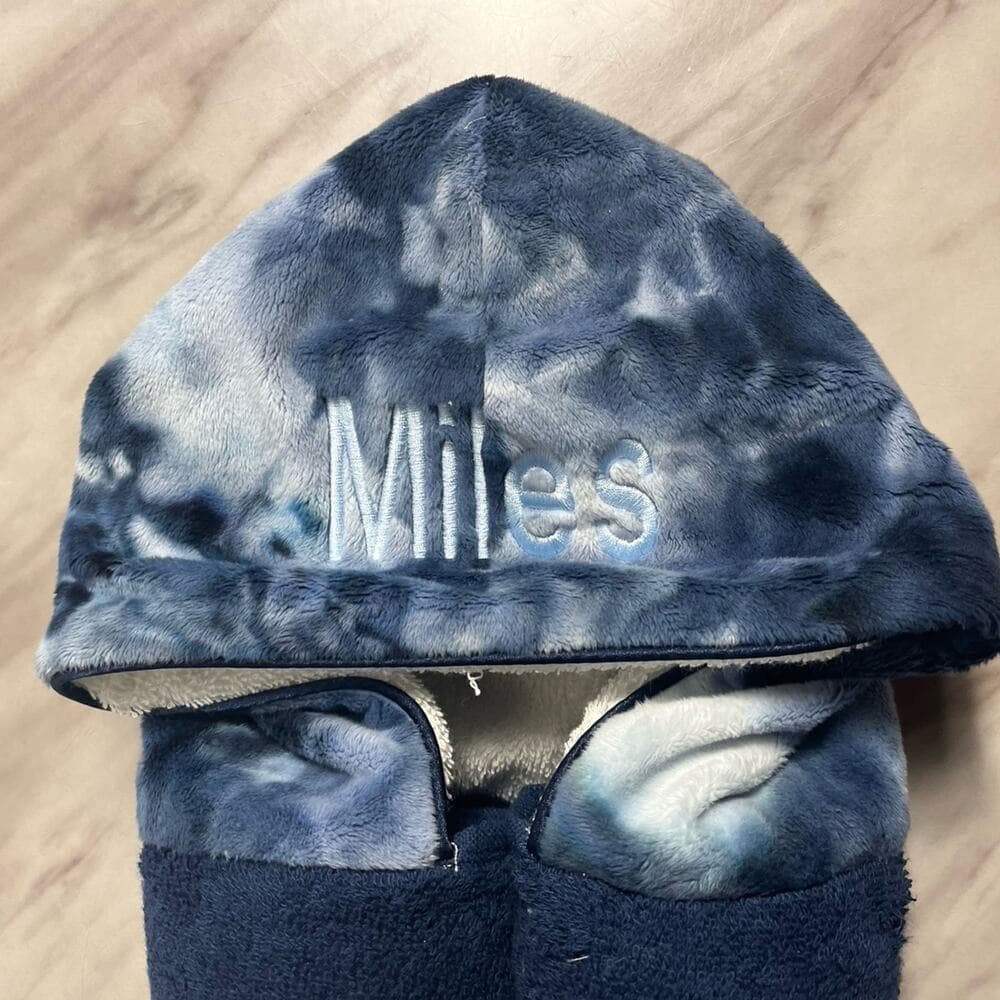 Baby•Jar Deluxe Hooded Towel - Navy Tie Dye
