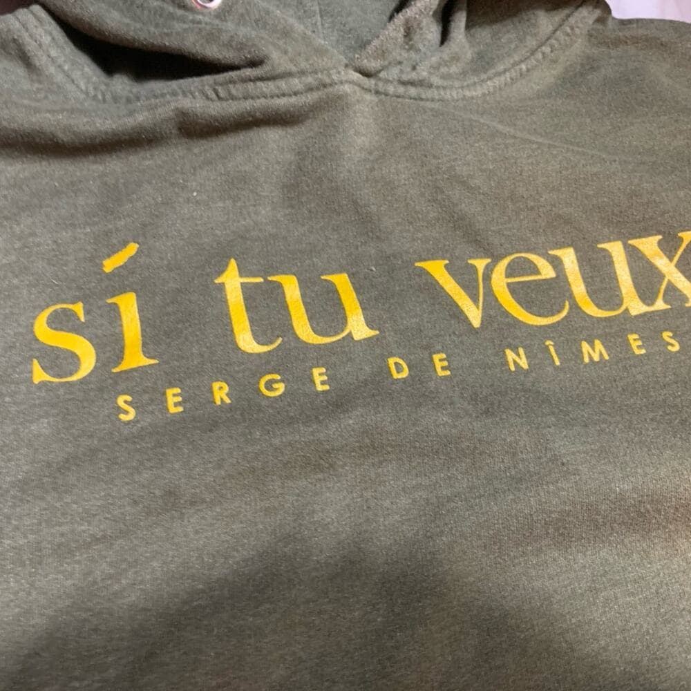 Si tu veux men’s hoodie size 2XL