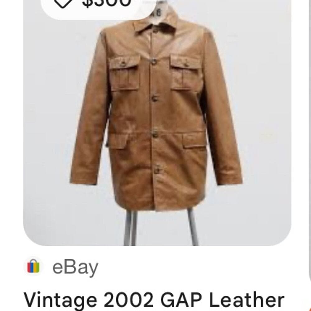 Gap leather jacket Large