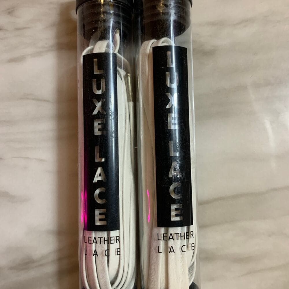 Leather white shoes laces