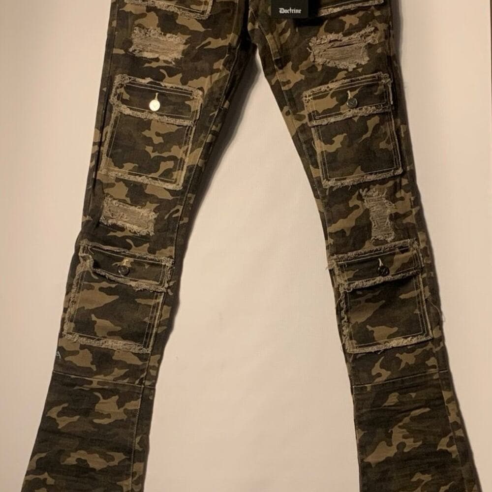DOCTRINE SAVANT STACKED DENIM (CAMO) SIZE 32
