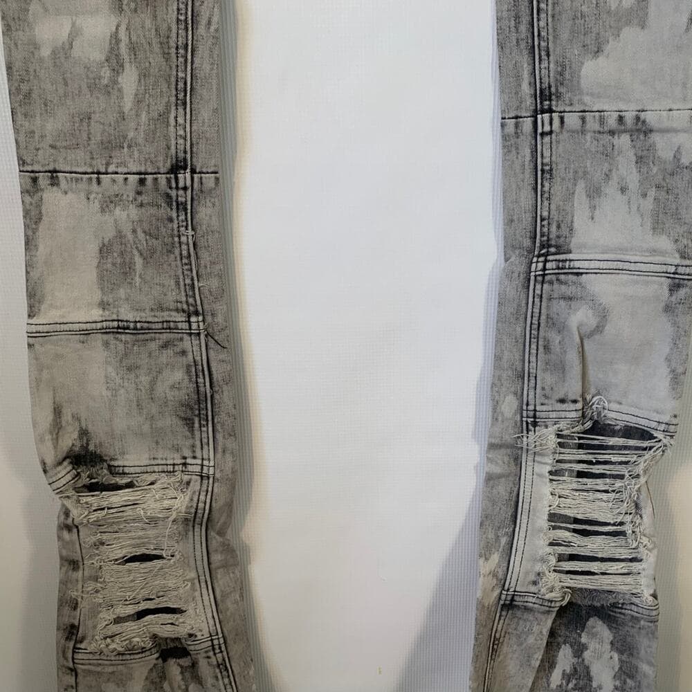 Si Tu Veux Superstack Grey Wash Mens Jeans Size 30