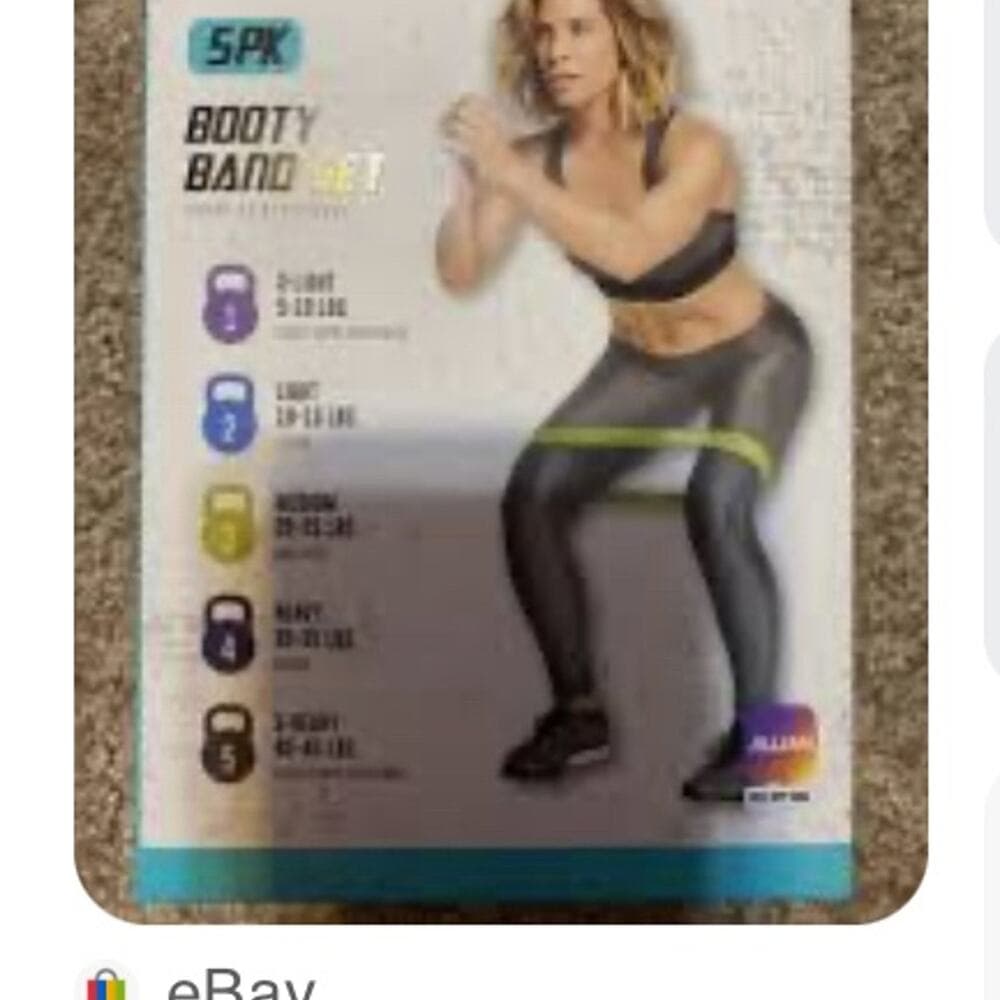 NIB Jillian Michaels Booty Band Set 5 Weighted Resistance Set Pack New Workout