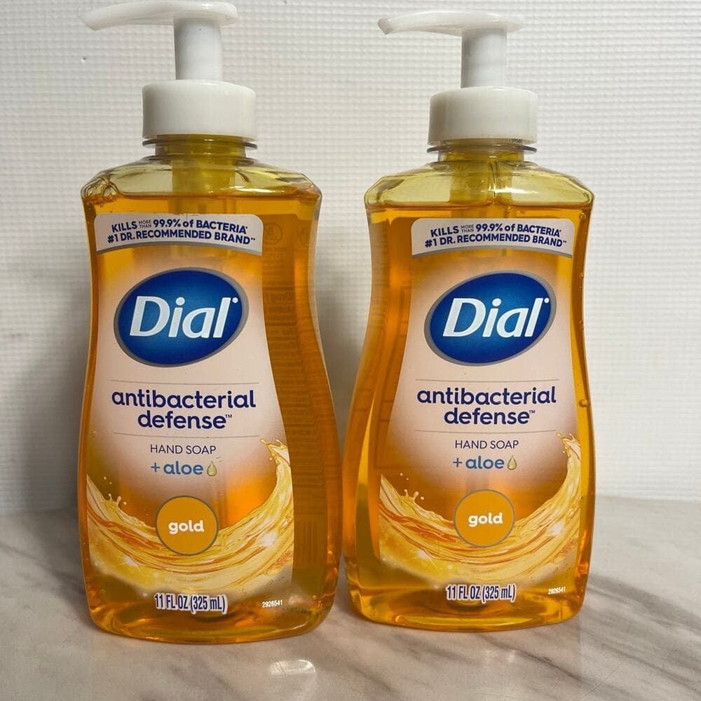 2 Dial Antibacterial Liquid Hand Soap, Gold, 11 Fl Oz
