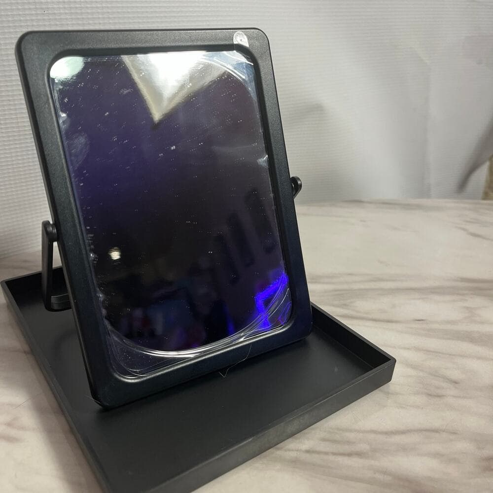 Mary Kay Portable Black Plastic Makeup Mirror w/Tray
