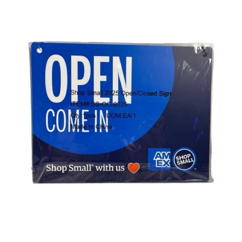American Express Shop Small Open Closed Sign 11” W X 8” L