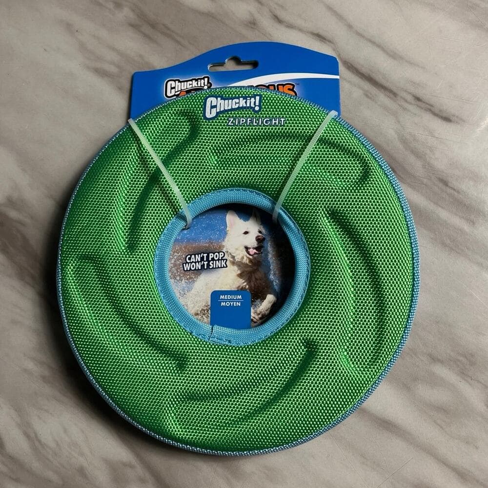 Chuckit! Zipflight Flying Disc Dog Toy, Small (6"), Orange And Blue