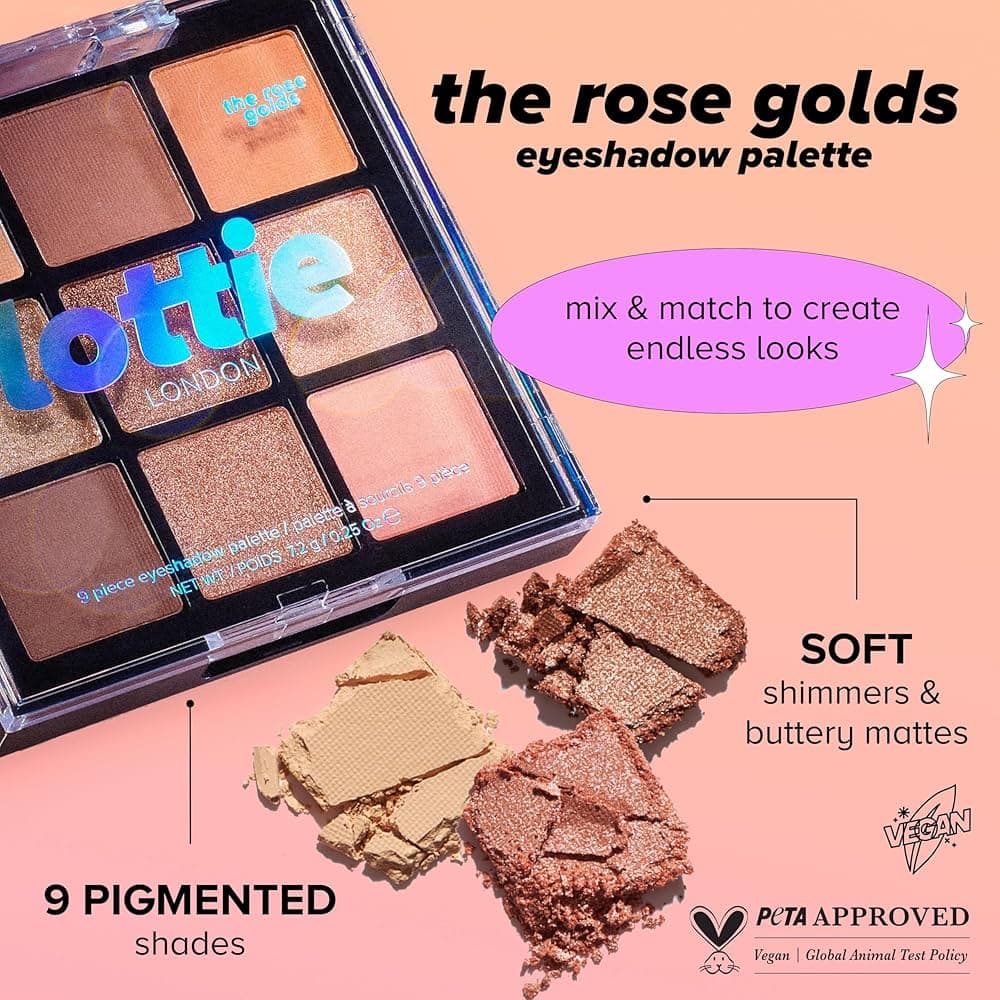 Lottie London Lottie Eyeshadow Palette, the Rose Golds