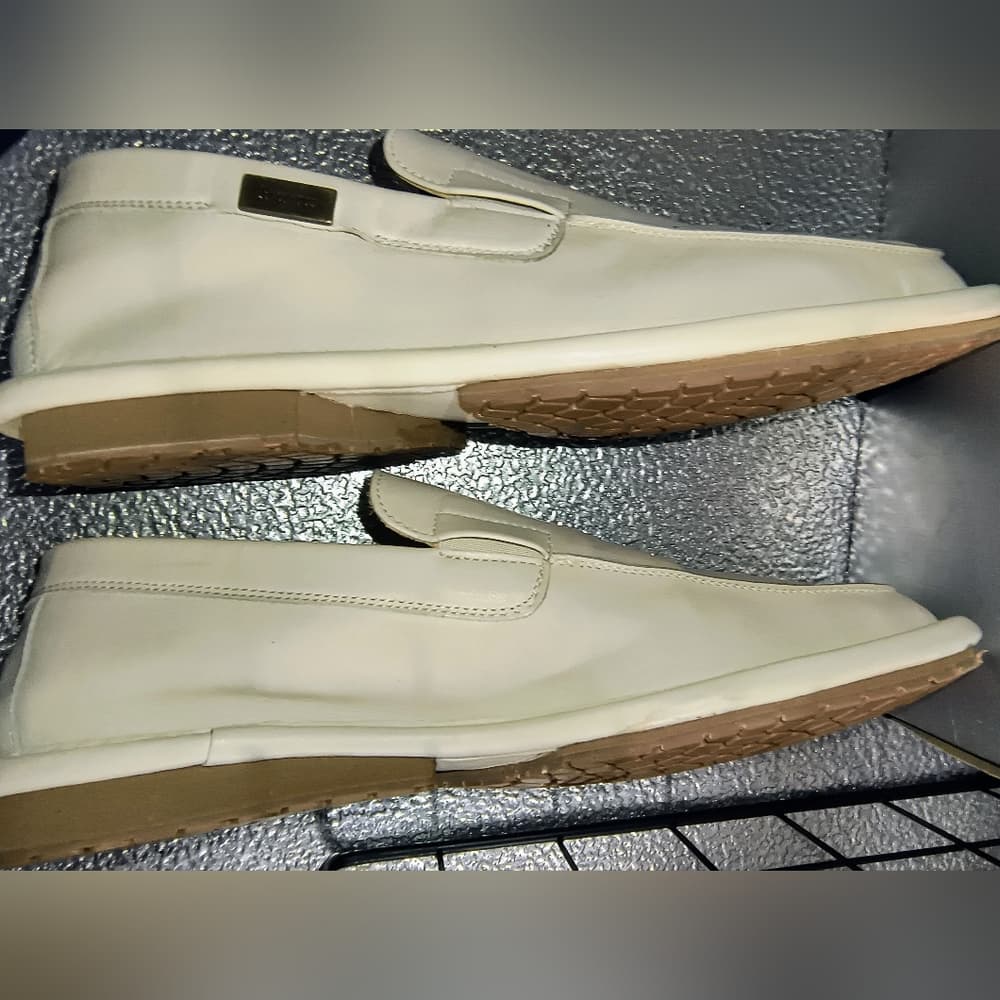 Cesare Pasciotti CreamColored Leather Flats Loafers