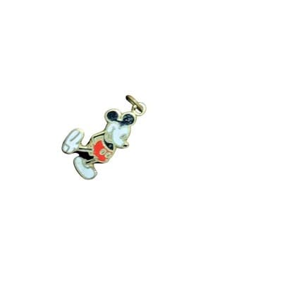 Cute Vintage Tiny Mickey Mouse Enamel Charm or Pendant