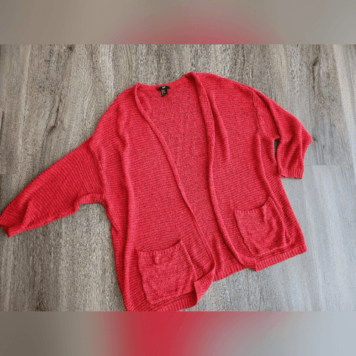 Red H&M Knit Cardigan