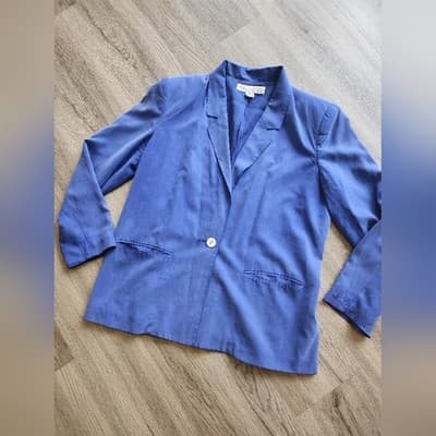Vintage Blue 100% Blazer Real Clothes For Saks Fifth Avenue Exclusive