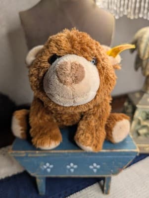 Rare Vintage Steiff Cosy Plush Bear #082115 Polyester Flat Lay Soft Brown Teddy