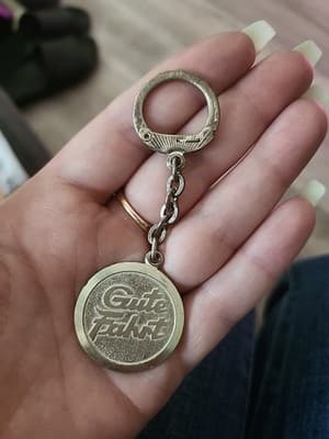 Gute Fahrt Vintage Alpaca German Silver Key Chain With Safety