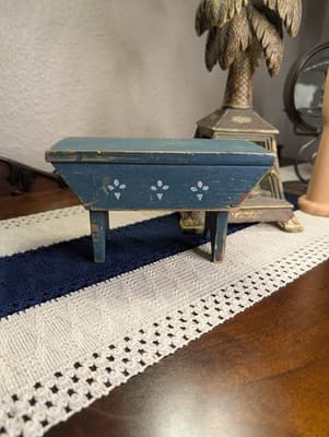 Handmade Mini Stool Primative Country Doll House Table Decor Miniature Furniture