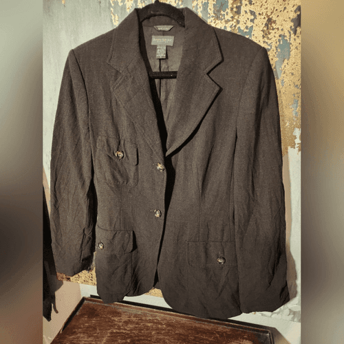 Banana Republic Stretch Made in Italy Brown Wool Jacket