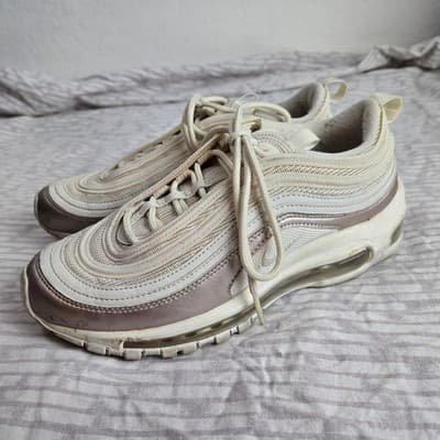 Size 5Y Nike Air Max 97 Triple White Wolf Gray