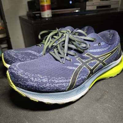 ASICS Gel-Kayano 29 Men's Running Shoes Navy Blue Lime Green Size 11.5