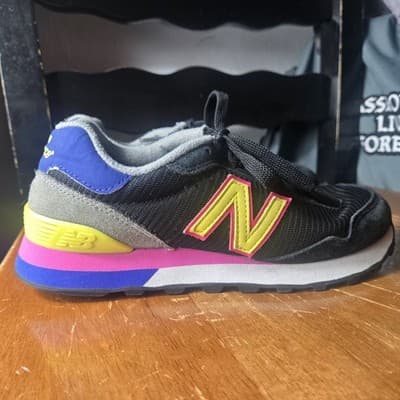New Balance 574 Sneakers Women Size 6 Black Pink Purple Black Running Shoes
