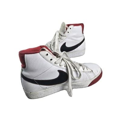 Nike Blazer High White Black Varsity Red Size 4y