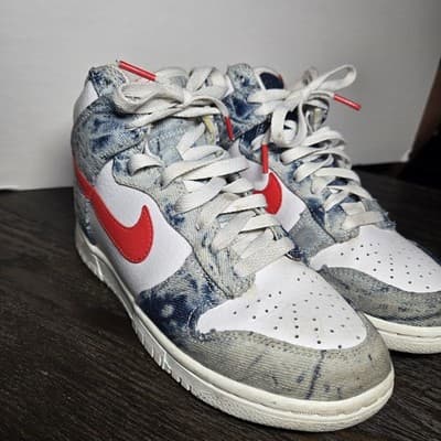 Nike Women’s Dunk High Washed Denim Size( 5.5) DV2181-900