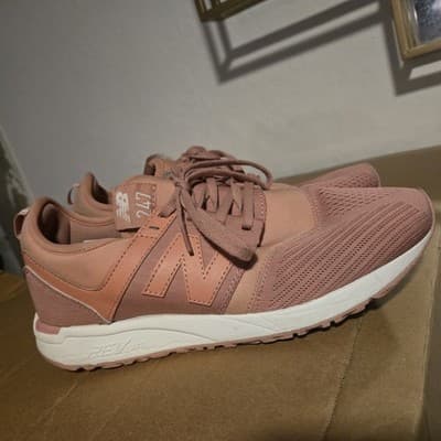 New Balance 247 Womens Size 8 Pink White Athletic Running Shoes Sneakers