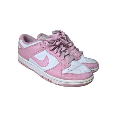 Nike Dunk Low Shoes Size 6 Pink White Leather Basketball Dunks