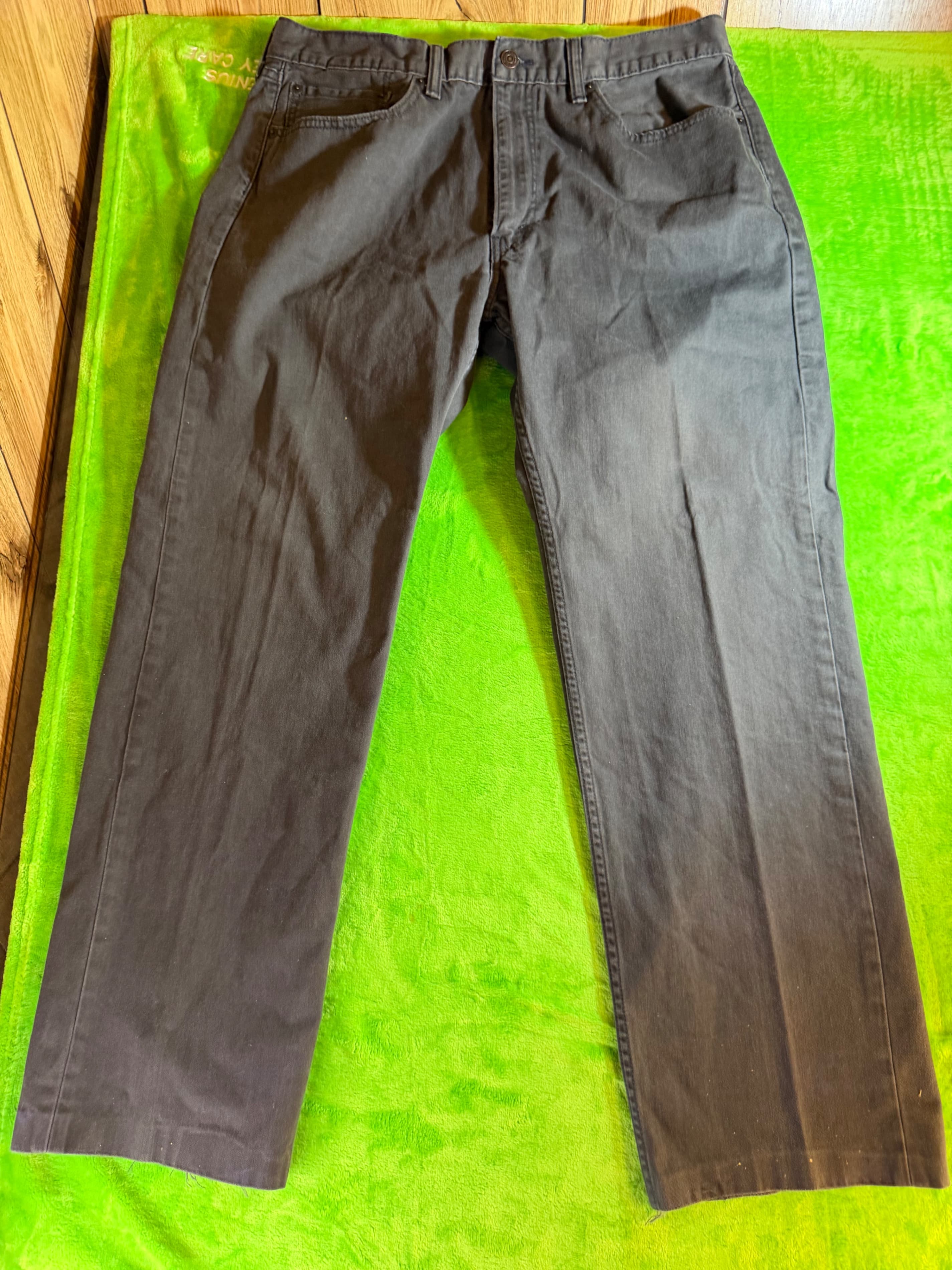 Levi's 505 Black Denim Jeans Men's Size 38x32 Straight Fit