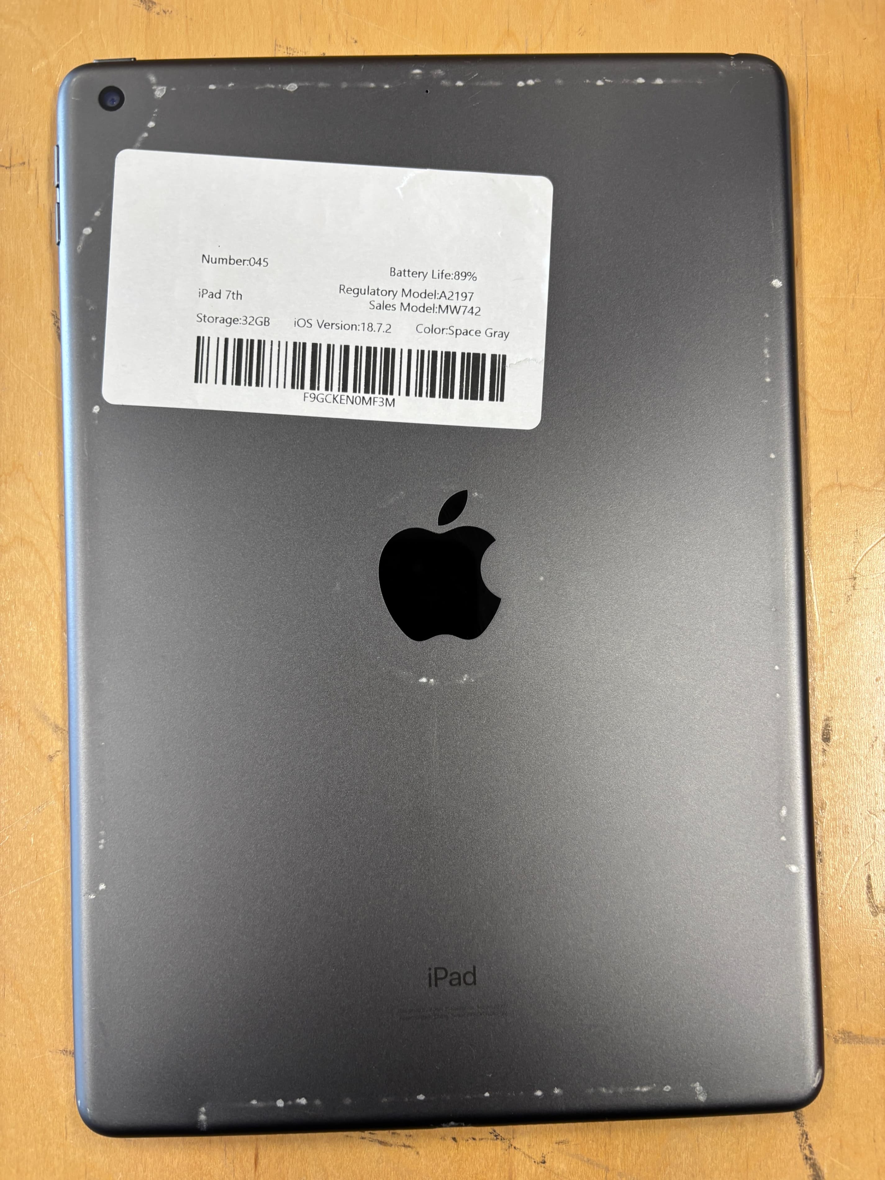 Apple iPad 7th Gen 32GB Space Gray A2197