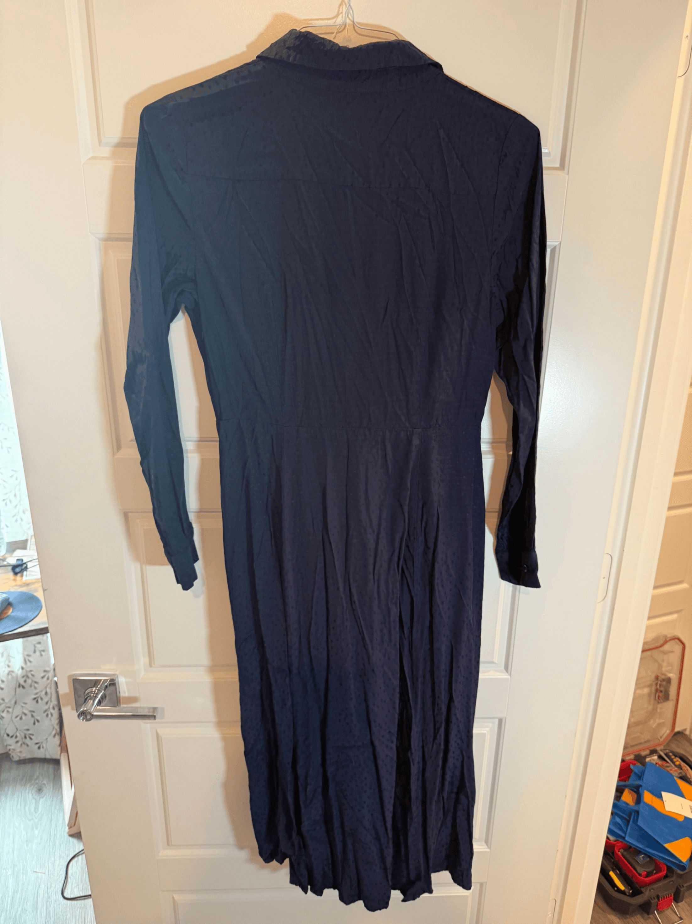 Charter Club Navy Long Sleeve Dress Size M