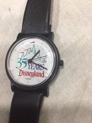 Vintage Disney 35 Years Disneyland Lorus Black Watch