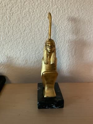 Egyptian Goddess Ma’at In Gold Leaf Represents Morality, Justice, Balance, Etc.