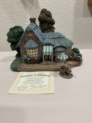 Hawthorne Lamplight Village FALLBROOKE FLORIST Thomas Kinkade Lighted House 1999