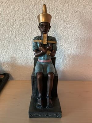 Hand Painted God Osiris Of The Afterlife, Fertility And Agriculture From Egypt
