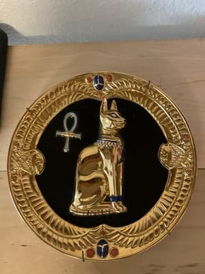 Franklin Mint Egyptian Porcelain Plate "Feline Goddess Bast" 8.5” Ltd Ed A1696