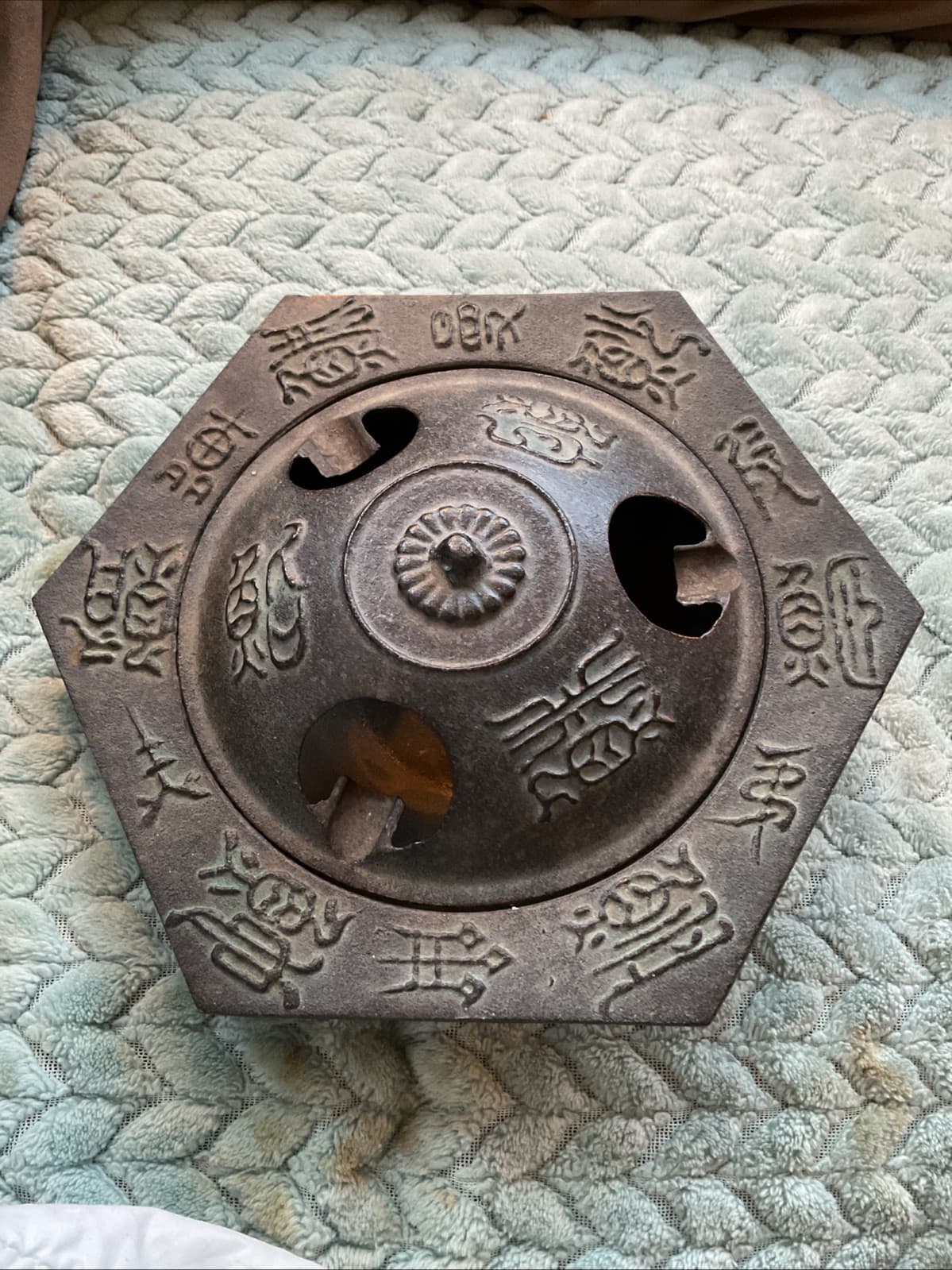 Vintage Nambo Tiki Japanese Incense Burner Cast Iron Mid Century