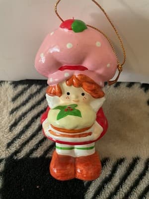 MCM Vintage Strawberry Shortcake Ceramic Christmas Ornament