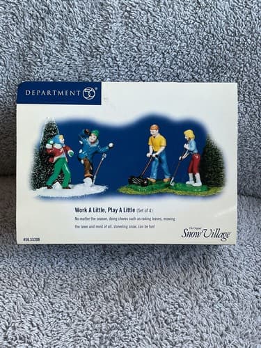 NIB Dept 56 Work A Little Play A Little Snowball Christmas Snow Village 55208 M