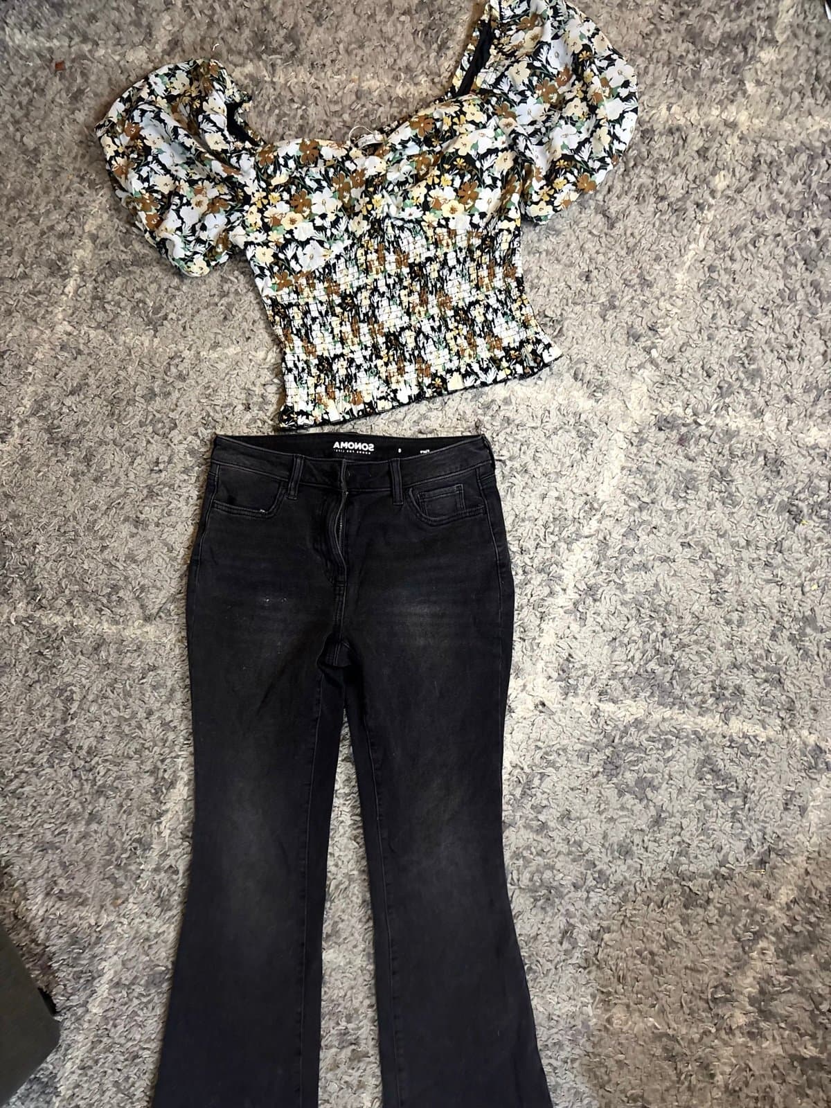 Dorose top & sonoma jeans set