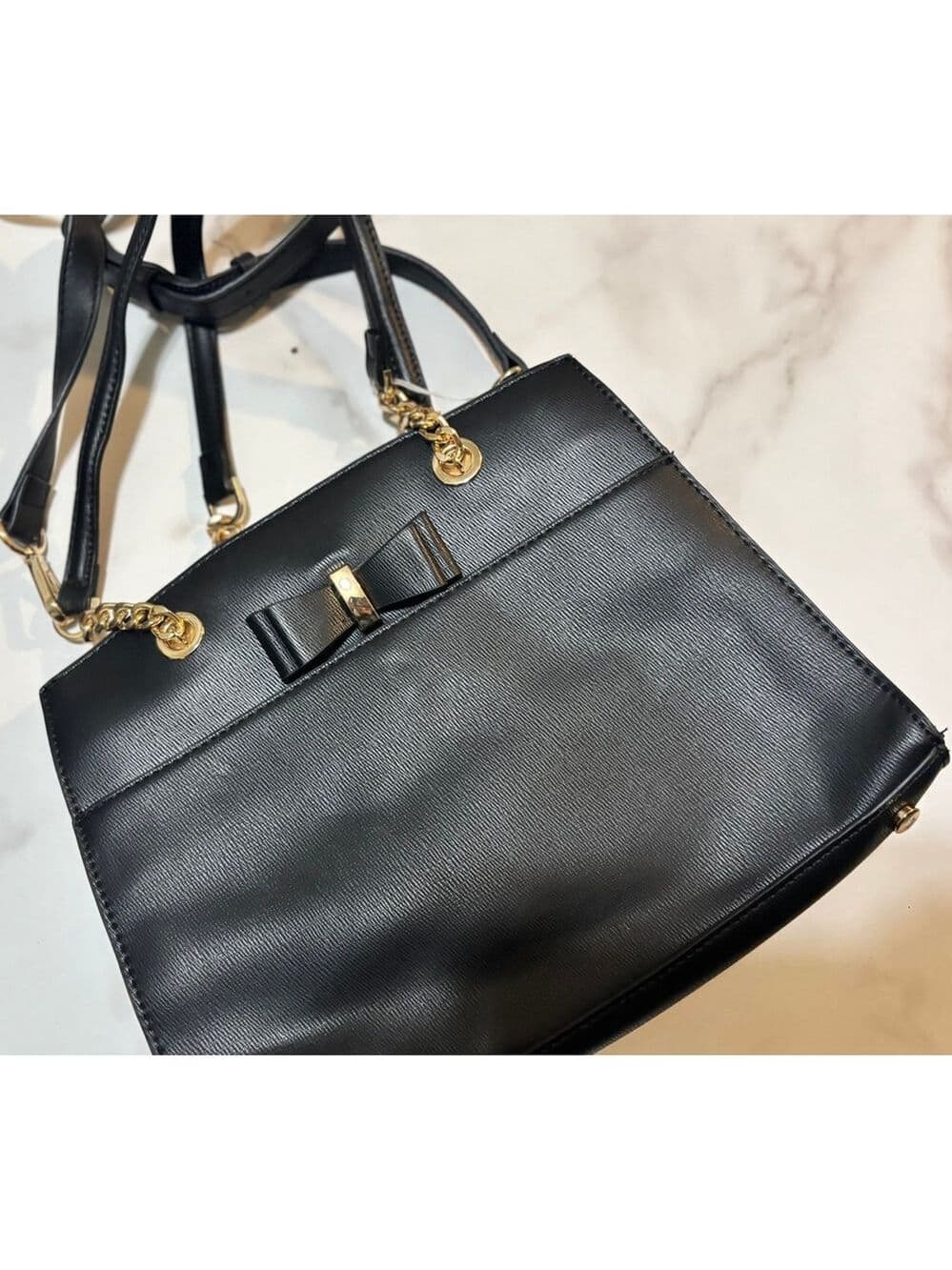 Miztique Vegan Leather Satchel Bag with Bow