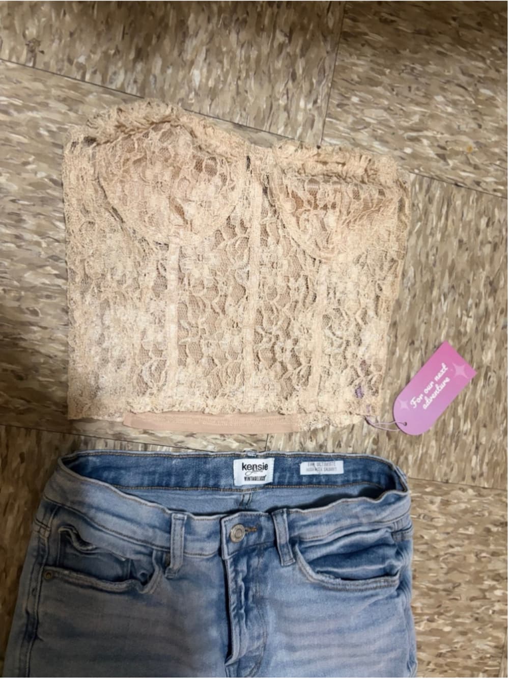Corset/jeans outfit
