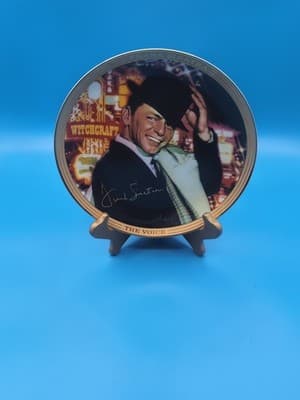 Frank Sinatra Porcelain Musical Collectors Plate Plays Witchcraft Franklin Mint