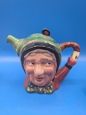 Vintage Beswick Ware Sairey Gamp Porcelain Teapot Toby Dickens Character #691